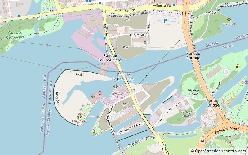 Chaudière Bridge location map