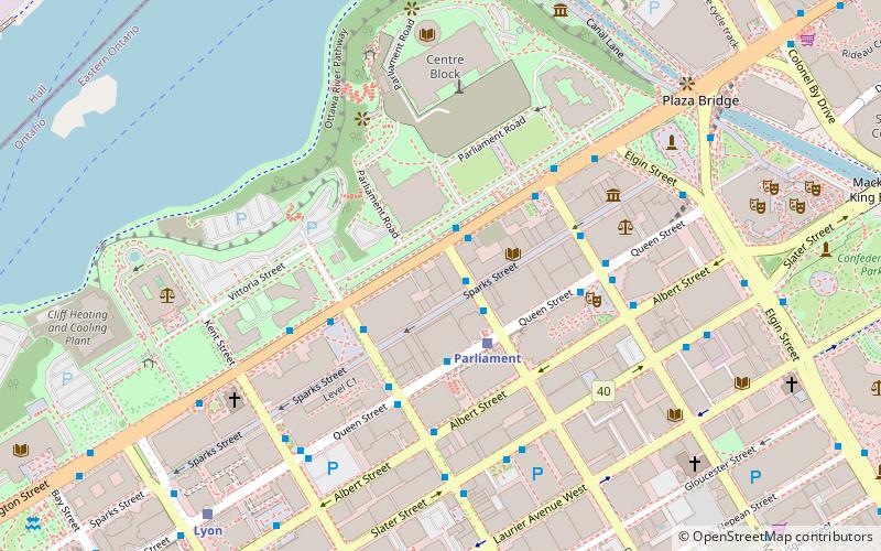 Downtown Ottawa location map