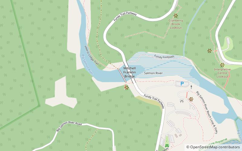 Big Salmon River Suspension Bridge location map