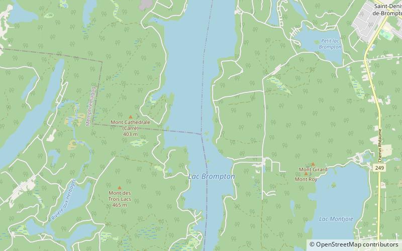 Lac Brompton location map