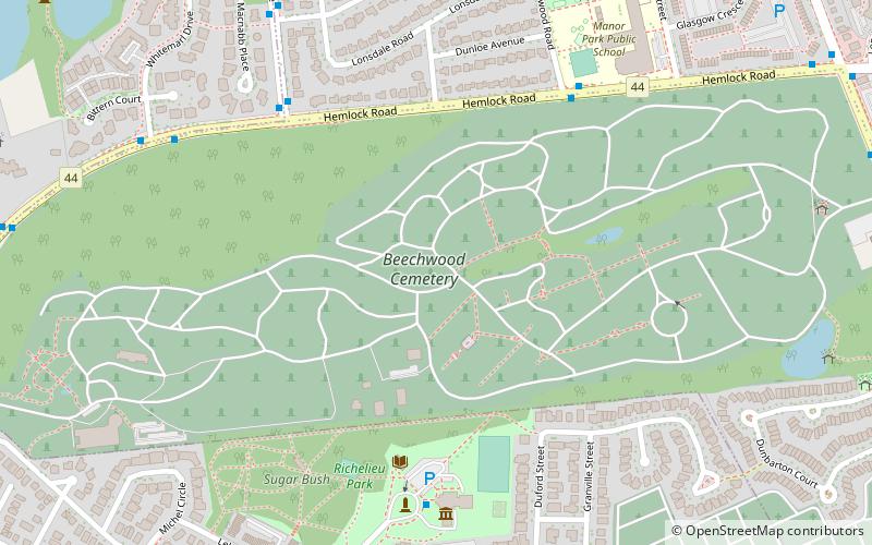 Friedhof Beechwood location map