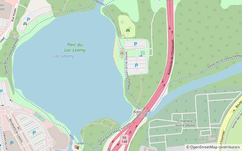 Leamy Lake location map