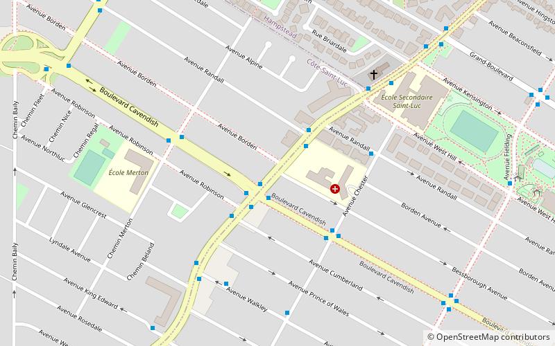 cote saint luc road montreal location map