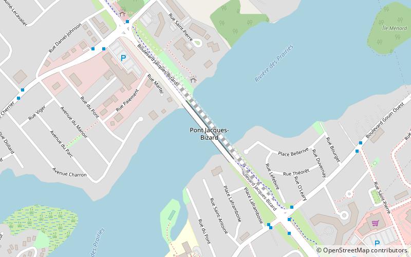 Jacques Bizard Bridge location map