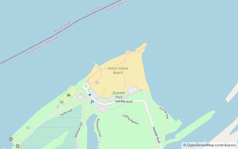 Petrie Island Beach location map