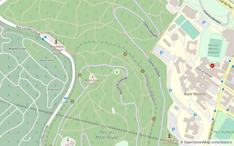 Mount Royal Cross location map