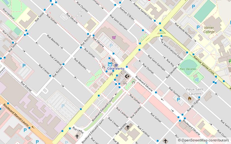 Côte-Vertu Boulevard location map