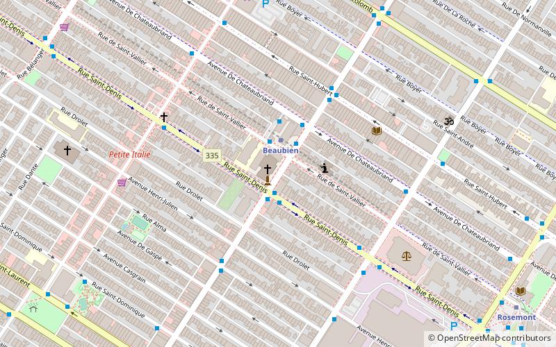 Rue Beaubien location map