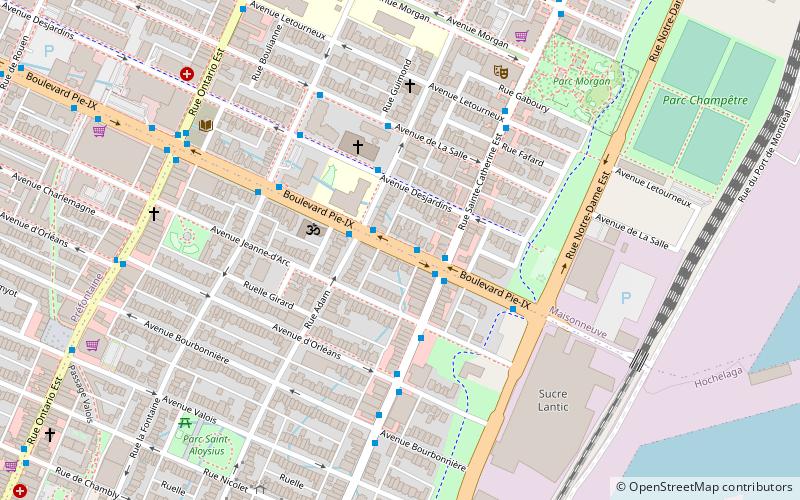 Pie-IX Boulevard location map