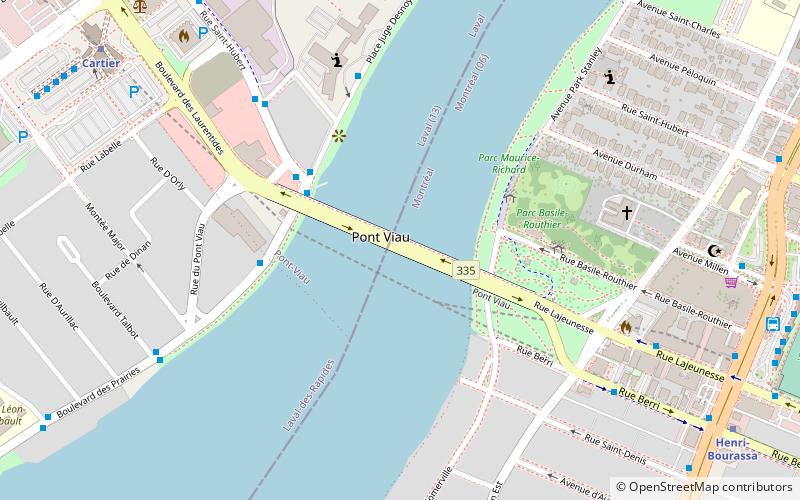 Viau Bridge location map