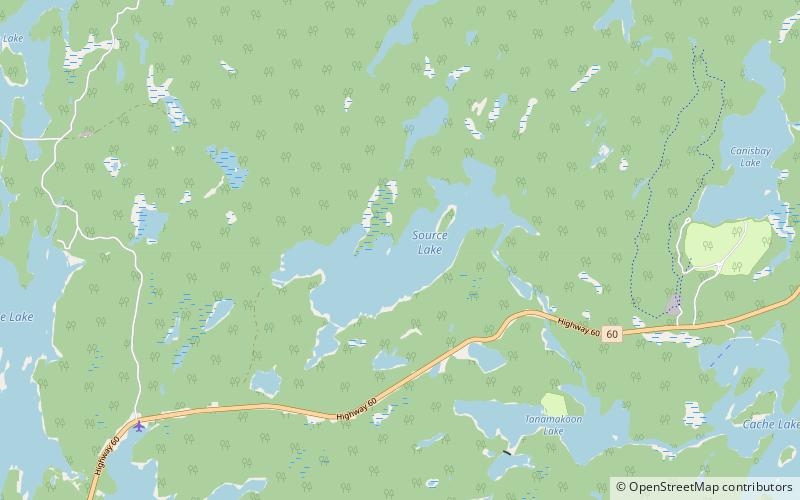 source lake parque provincial algonquin location map