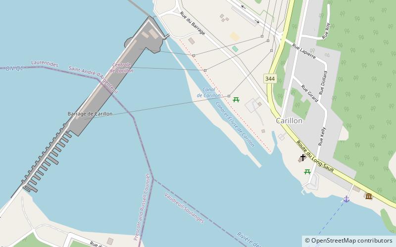 Canal de Carillon location map
