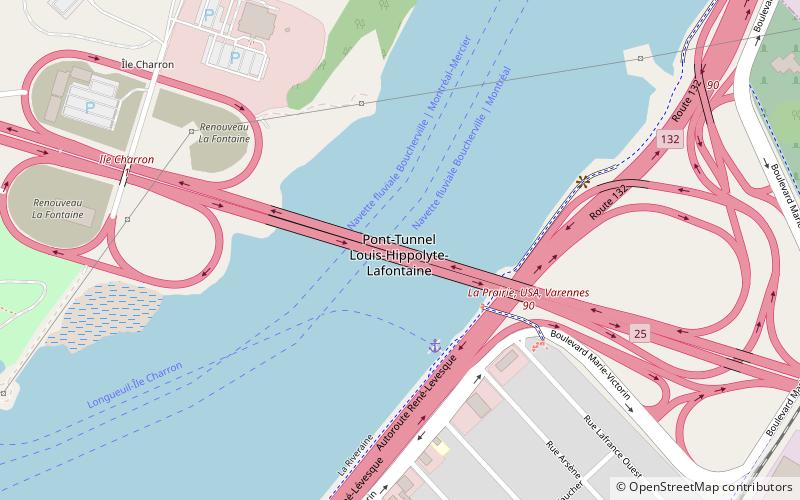 Louis-Hippolyte Lafontaine Bridge–Tunnel location map