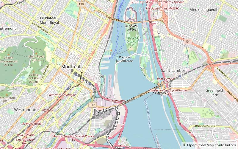 Lachine-Stromschnellen location map