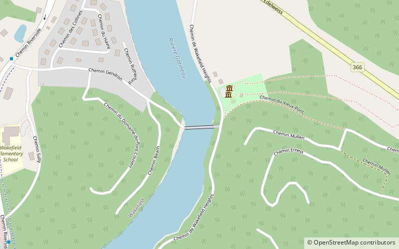 wakefield covered bridge location map