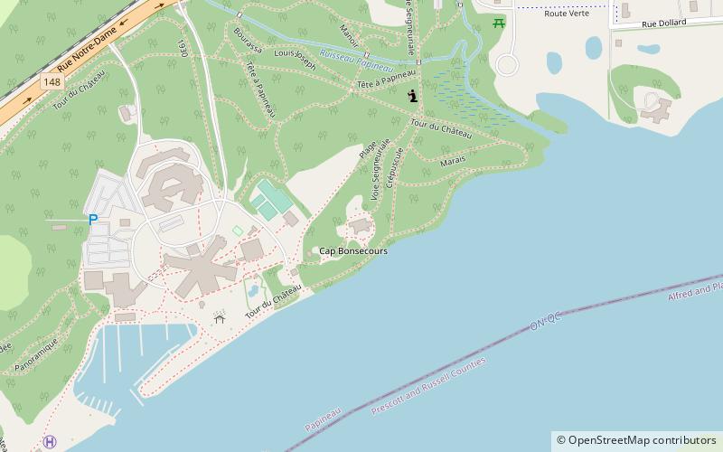 Manoir Papineau location map