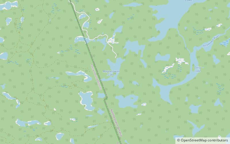 magnetawan lake parque provincial algonquin location map