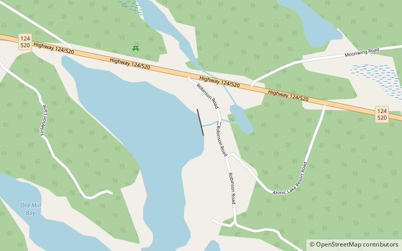 Ahmic Lake Resort location map