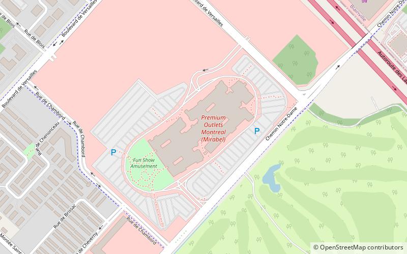 premium outlets montreal mirabel location map