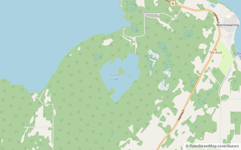 sucker lake isla manitoulin location map