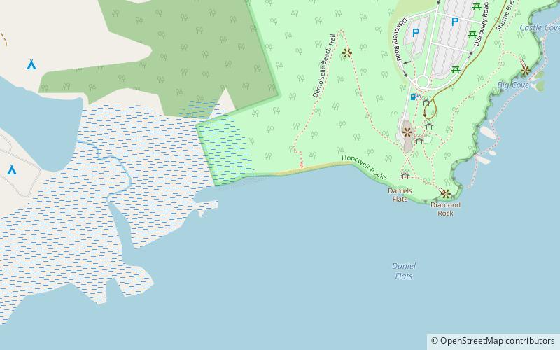 demoiselles beach hopewell cape location map