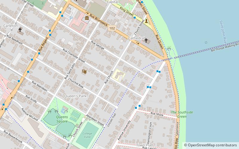 Université du Nouveau-Brunswick location map