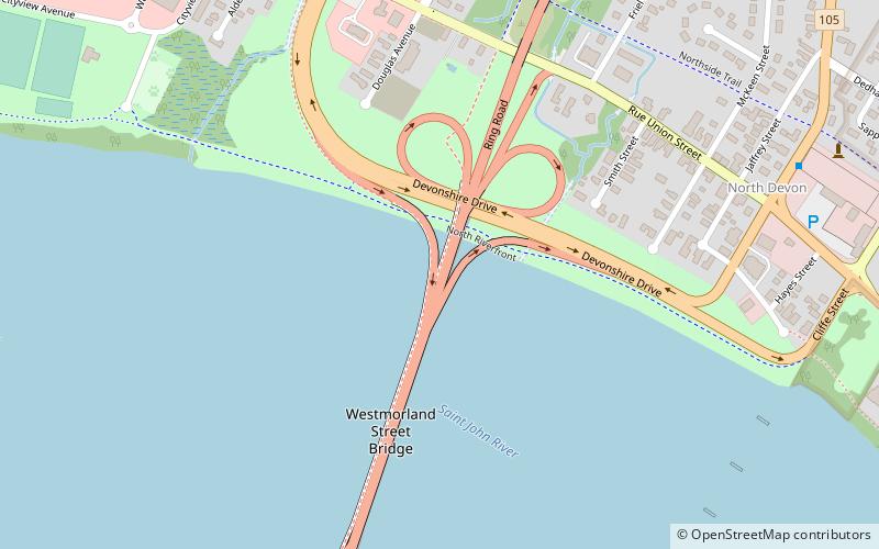 Westmorland Street Bridge location map
