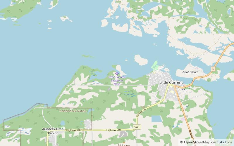 little current water aerodrome manitoulin island location map