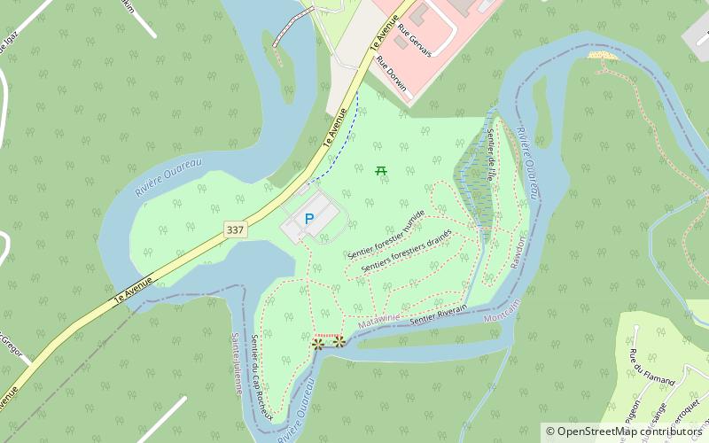 Park of Dorwin Falls location map