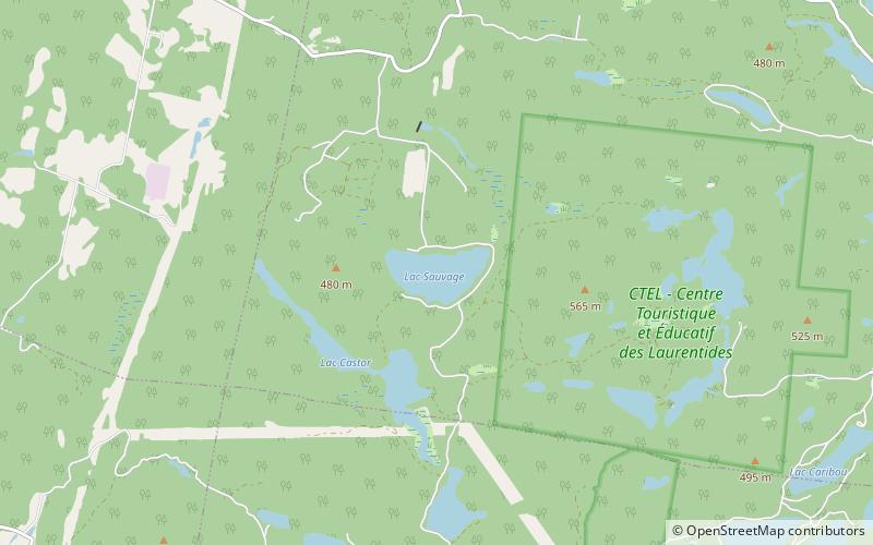 Lac Sauvage location map