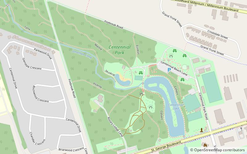 Camp Centennial location map