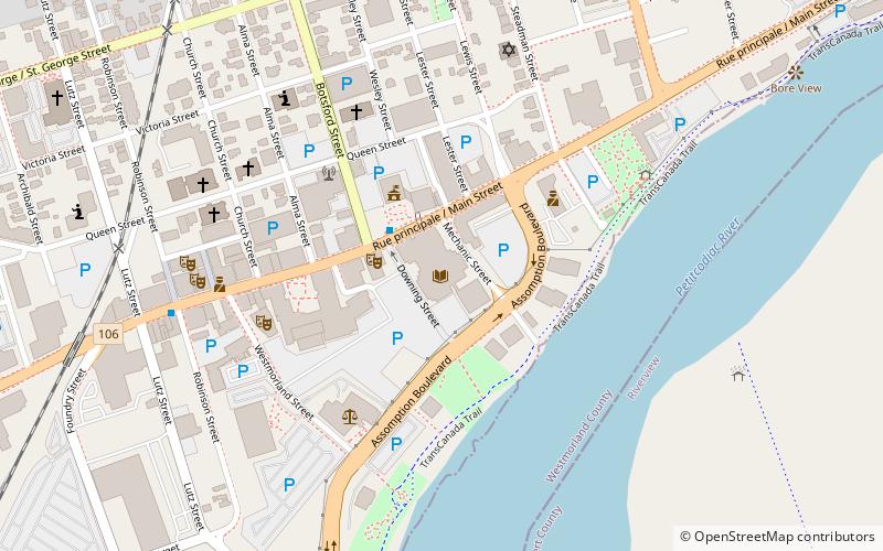 Moncton Public Library location map