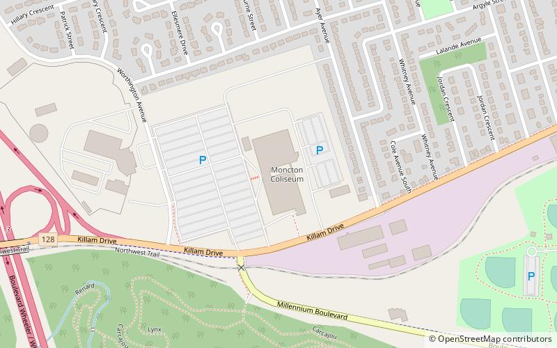Moncton Coliseum location map