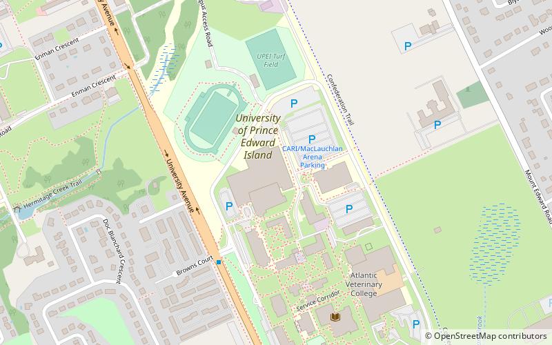 University of Prince Edward Island location map