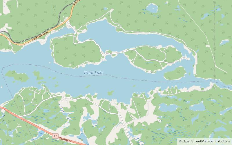trout lake north bay location map