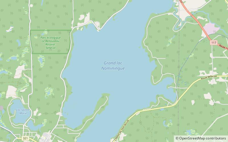 Grand lac Nominingue location map