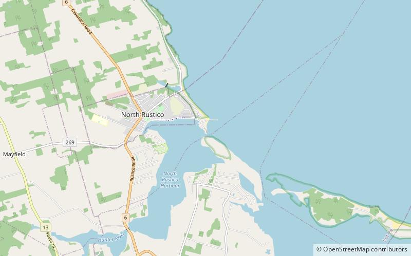 North Rustico Harbour Light location map