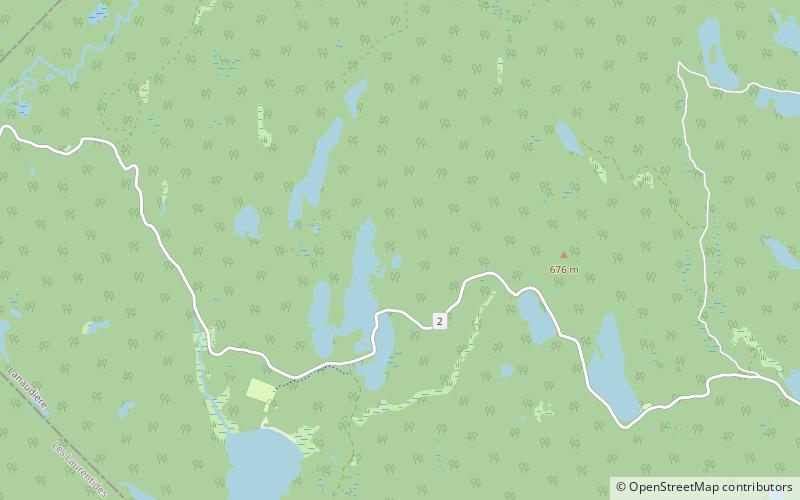 lac des dix milles parc national du mont tremblant location map