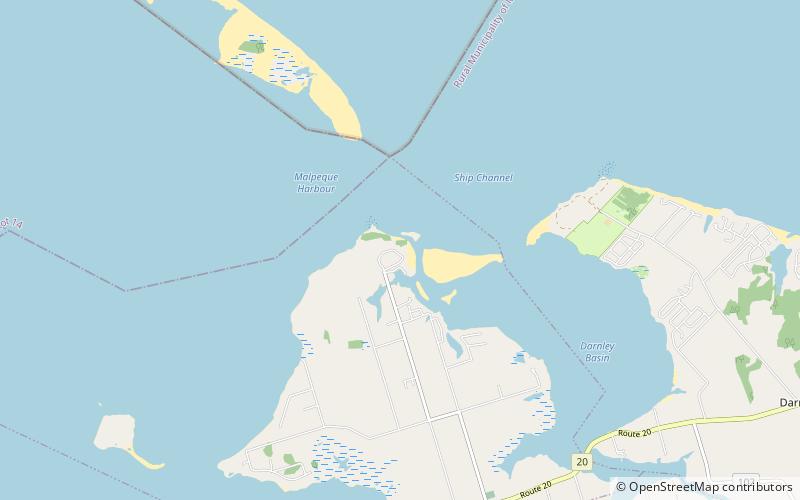 Malpeque Outer Range Lights location map
