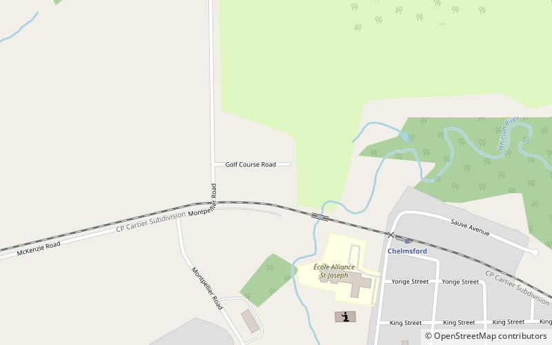 The Chelmsford Golf Course location map
