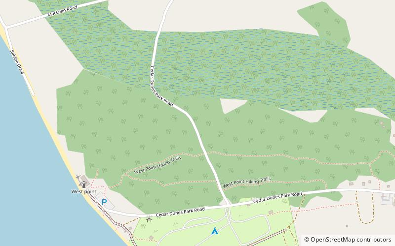 park prowincjonalny cedar dunes west point location map