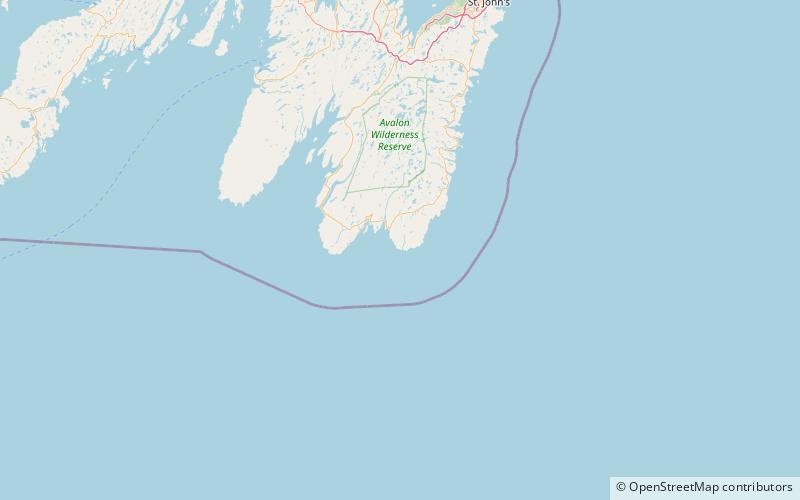 Réserve écologique de Mistaken Point location map