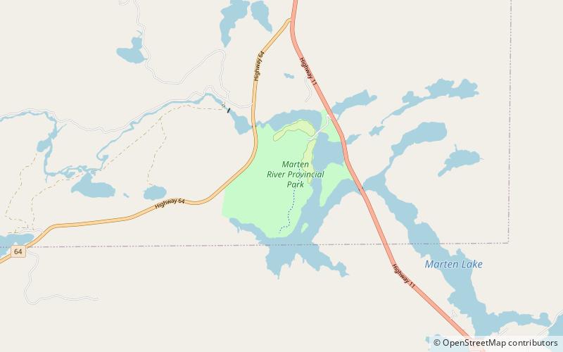 Parc provincial Marten River location map