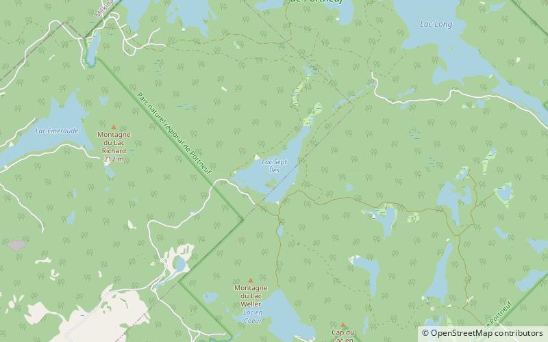 sept iles lake portneuf regional natural park location map