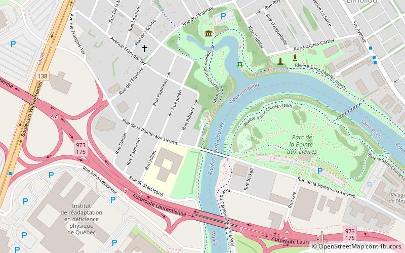 Linear park of the Saint-Charles and Berger rivers location map