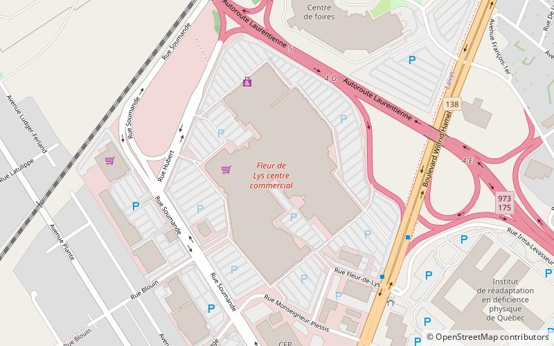 Fleur de Lys centre commercial location map