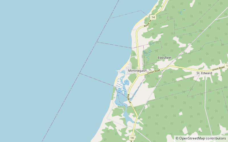 miminegash range lights wyspa ksiecia edwarda location map