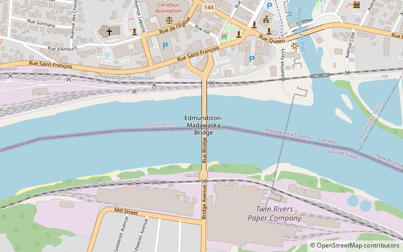 Edmundston–Madawaska Bridge location map