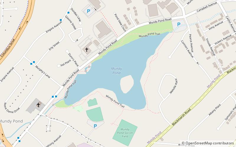 mundy pond st johns location map