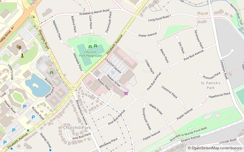 churchill square st johns location map